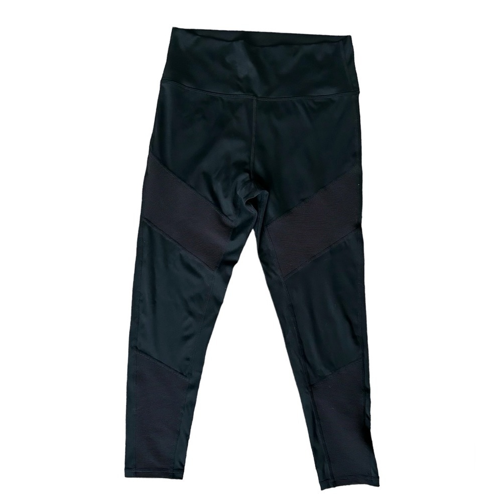 5/$25 Zyia moto style ribbed black leggings girls size 14-16 fits women’s S-M